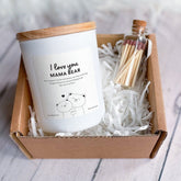 I love you mama bear scented soy wax vegan candle Mother's Day Christmas Birthday gift for mum mummy mom mommy First Mothers Day keepsake