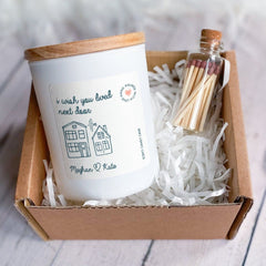 I wish you lived next door candle Gift for friend Friendship personalised gift for her him Best friend mum nanny grandma Christmas Birthday
