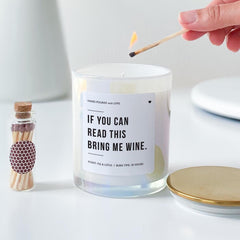 If You Can Read This Bring Me Wine Candle Gift for Wine Lovers Mum Friends Her Birthday Relaxation Funny Home Decor Present