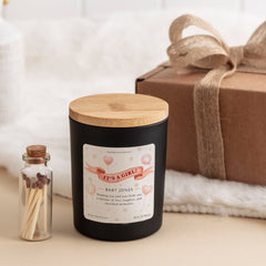 It's a boy girl new baby scented candle gift set for new mum with baby's name and your text Baby Congratulations gift keepsake Baby Shower