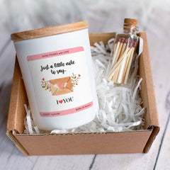 Just A Little Note To Say I love You Candle Valentine's Day Birthday Thank You Anniversary Gift for Her Him Wife Girlfriend Husband Fiancee
