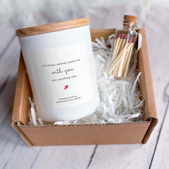 Making Memories Candle Gift Set Valentine's Day Anniversary Birthday Gift for Boyfriend, Girlfriend, Husband, Wife, or Special Someone