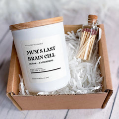 Mum's Last Brain Cell Candle Funny Gift for Mummy Mama New Mum Mother's Day Birthday Exhausted Parent Sleep - Deprived Mum Relaxing Candle