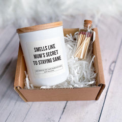 Mum's Secret Candle Funny Gift for Mum Mummy Mama Mother's Day Birthday Present for Her Relaxing Scented Candle New Mum Gift Christmas