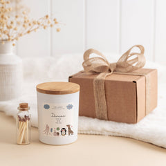 New Baby Scented Candle Gift With Date Time And Weight Cute Animal Design Baby Boy Girl Personalised New Baby Congratulations Gift Keepsake