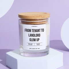 New Home Buyer Candle Gift for Her Him Couple From Tenant to Landlord Glow Up Fun Keepsake for Property Investors Homeowners Housewarming