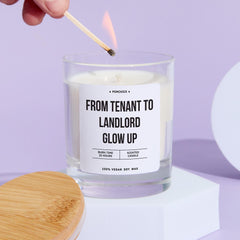New Home Buyer Candle Gift for Her Him Couple From Tenant to Landlord Glow Up Fun Keepsake for Property Investors Homeowners Housewarming
