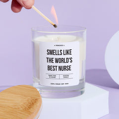 Nurse Candle Gift Smells Like the World's Best Nurse Thoughtful Keepsake for Nurse Appreciation Thank You Student Graduation Gift for Her