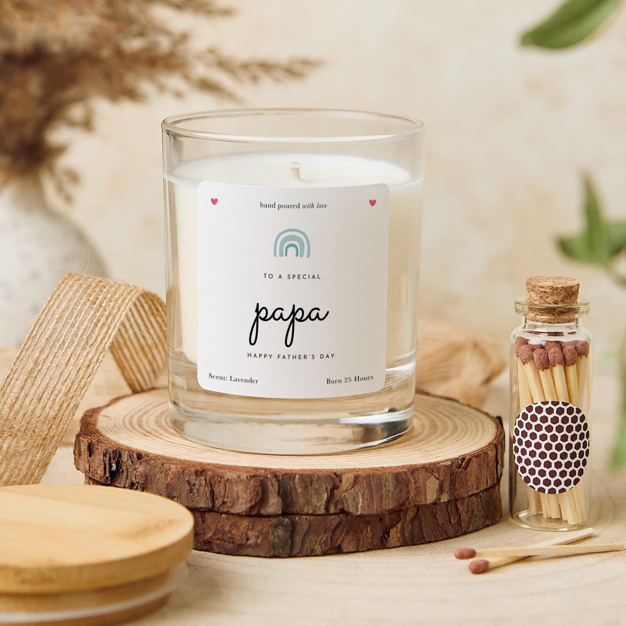 Papa Candle Gift Set Special Father's Day Keepsake Thoughtful and Heartfelt Gift to Celebrate a Cherished Papa