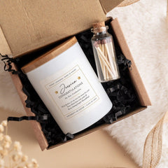 Personalisation Congratulations on your graduation scented candle with text university Class of 2024 gift for her him Well Done Proud Of You