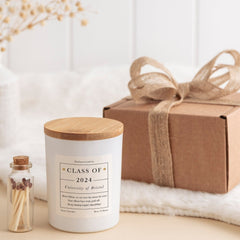 Personalisation graduation scented candle with your text university Class of 2024 gift for her him Congratulations Well Done Proud Of You