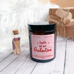 Personalised Be My Galentine Candle Gift for Friend Her Him Soy Wax Candle Vegan Happy Galentines Gift for Best Friends Mum Sister Bestie