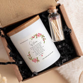Personalised Best Friend Candle Gift Box Set– Floral Keepsake with Poem – Birthday Christmas Thank You Present for Her from Friend