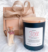 Personalised Birthday Candle Gift Pretty Milestone Keepsake for Her Friend Sister or Mum gift 20th 30th 40th Birthday Vegan Soy Wax Candle