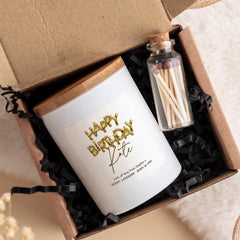 Personalised Birthday Candle Gift Thoughtful Keepsake for Her or Him Friend Sister Niece Colleague or Family 18th 21st 30th 40th Birthday