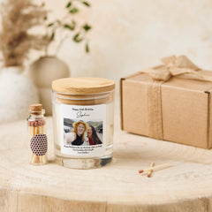 Personalised Birthday Candle Gift with Photo and Custom Message for Her Colleague Friend