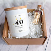 Personalised Birthday Candle Name's Version Funny Birthday Gift Set for Her Him 20th 21st 30th 40th 50th 60th Present Scented Vegan Soy Wax