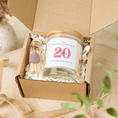 Personalised Birthday Gift for Daughter Scented Candle Gift Set with Name Age for Her with Wooden Lid Keepsake 16th 18th 20th 21st Present