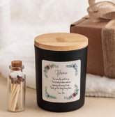 Personalised Candle Gift for Friend – Thoughtful Floral Poem Keepsake for Her – Birthday Christmas or Thank You Present Vegan Soy Wax Candle