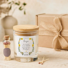Personalised Candle Gift for Friend with Name on her Birthday Christmas Friendship Thank You Candle for Best Friends