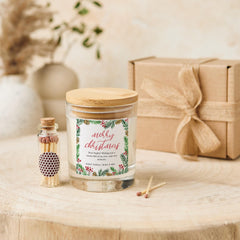 Personalised Christmas Candle Gift for Her with Name Festive Holiday Present for Mum Friend Employee Colleague Sister Teacher Grandma Auntie