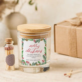 Personalised Christmas Candle Gift for Her with Name Festive Holiday Present for Mum Friend Employee Colleague Sister Teacher Grandma Auntie