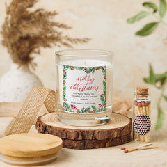 Personalised Christmas Candle Gift for Her with Name Festive Holiday Present for Mum Friend Employee Colleague Sister Teacher Grandma Auntie