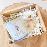 Personalised Christmas Candle Gift for Her with Name Present for Mum Friend Luxurious Set with Mini Matches Jar