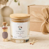 Personalised Christmas Candle Gift Set for Grandma with Sender Name Vegan Soy Wax Candle - Free Gift Box and Mini Matches Jar