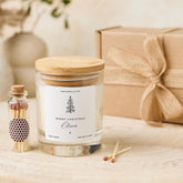 Personalised Christmas Candle Gift with Name for Her Him Vegan Soy Wax Candle Free Gift Box and Mini Matches Jar