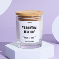 Personalised Custom Candle Gift Create Your Message Unique Keepsake for Wedding Christmas Birthday Father's Day Mother's Day Vegan Your Text