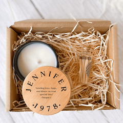 Personalised Engraving Birthday Candle, Gift for him, Gift for her, Mum Dad Grandma Grandad Friend Colleague Wife Husband Son Daughter