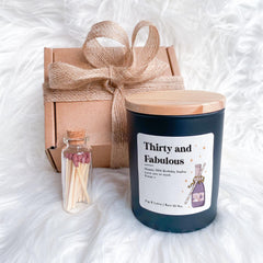 Personalised ‘Fabulous' Birthday Candle Elegant Keepsake for Daughter Sister Friend or Loved One 16th 18th 21st 30th 40th Birthday