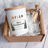 Personalised First Christmas as Grandparents Scented Candle Xmas Gift for Grandma Grandad Nanny Nana 1st Christmas Cosy Stylish Unique Vegan