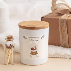Personalised First Christmas in New Home Candle Gift for a Couple