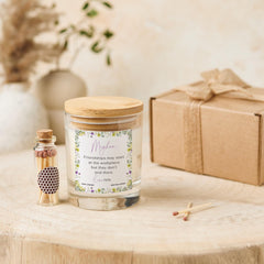 Personalised Gift for Colleague Candle with Mini Matches Jar Friendship Birthday Leaving Job Christmas Present for Work Bestie with Name