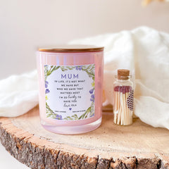 Personalised Gift for Mum on Mother's Day Christmas Mum's Birthday Luxurious Floral Design Candle Thoughtful Keepsake for Mummy