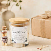 Personalised Godmother Thank You Gift Scented Candle Gift Set Keepsake for Godparent on Christening Thank You God Mother Appreciation