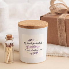 Personalised Grandma Scented Candle gift with Names My favourite people call me Perfect Nanny for Mother's Day Christmas Grandma's birthday