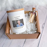 Personalised In loving Memory Of scented candle with Photo Memorial Gift for loss friend dad grandad mum Bereavement Condolence Sympathy