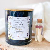 Personalised Memorial Candle Gift Thinking of You Sympathy Remembrance Keepsake with Poem Thoughtful Bereavement Gift for Friend or Family