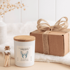 Personalised Memorial Scented Candle, In Loving Memory Christmas Remembrance Gift, Sympathy Gift, Bereavement Mourning Memorial Keepsake