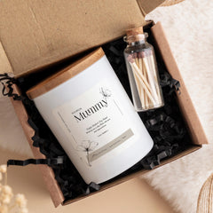 Personalised Mother’s Day Candle Gift for Mum Thoughtful Present for Mummy from Daughter or Son Vegan Soy Wax Candle for Mama Mummy Mother