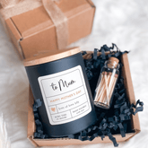 Personalised Scented Candle Gift Box, Gift for Her Him, Christmas Birthday Mother's Day Father's Day Valentine's Day, Cosy Unique Vegan