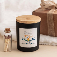 Personalised Scented Candle Gift for Mum with kids' names My favourite people call me Mum Mother's Day Mum's birthday Christmas Present