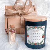 Personalised Scented Christmas Advent Calendar Candle Gift Set, Contemporary Christmas Gift, Cosy Candle Advent, Xmas Scented Candle