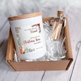 Personalised Scented Christmas candle gift set for sister mum dad grandma son friend daughter in law godfather godmother stepdad step mum