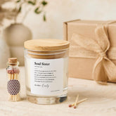 Personalised Soul Sister Candle Gift with Name Definition Unique Christmas Birthday Gift for Friendship Best Friend Chosen Family Bestie