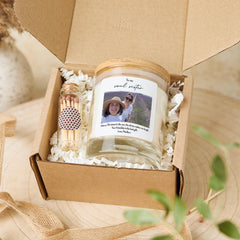 Personalised Soul Sister Christmas Candle Gift with Photo and Message for Best Friend Bestie