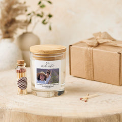 Personalised Soul Sister Christmas Candle Gift with Photo and Message for Best Friend Bestie